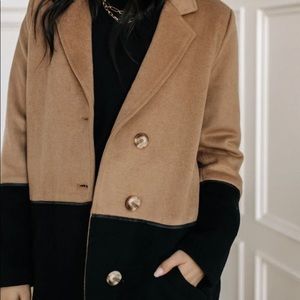 Color block coat